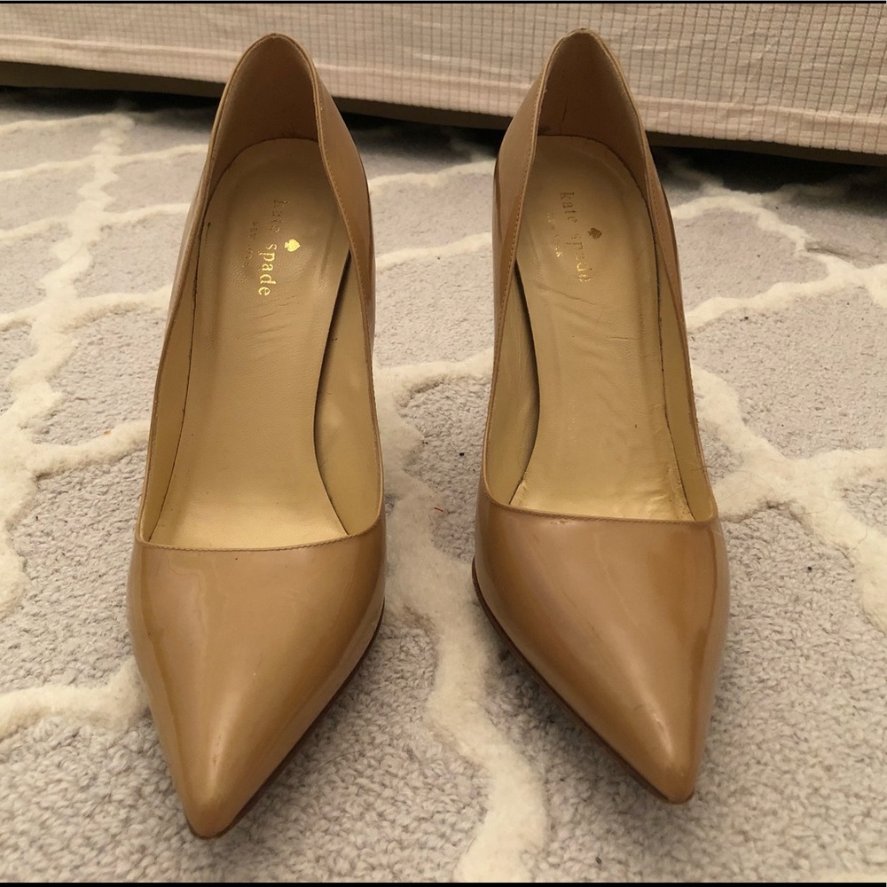 Kate Spade nude patent heels